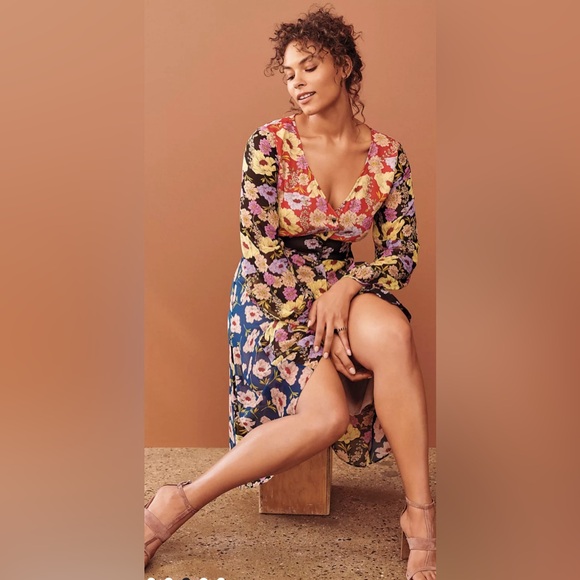 Anthropologie-Maeve Gardenia Wrap Dress - Picture 1 of 15